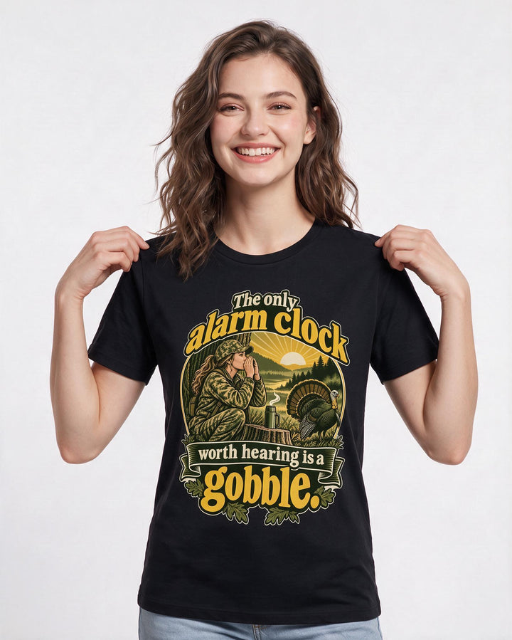 Hunting Black T-Shirt for Women – Everyday Expression Graphic Tee product image 1