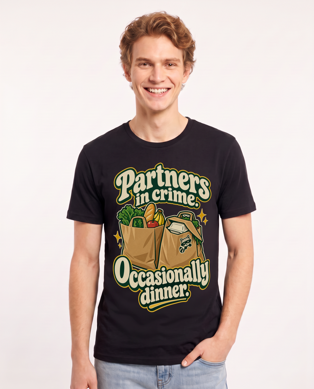 Couples Black T-Shirt for Men – Everyday Expression Graphic Tee product image 3