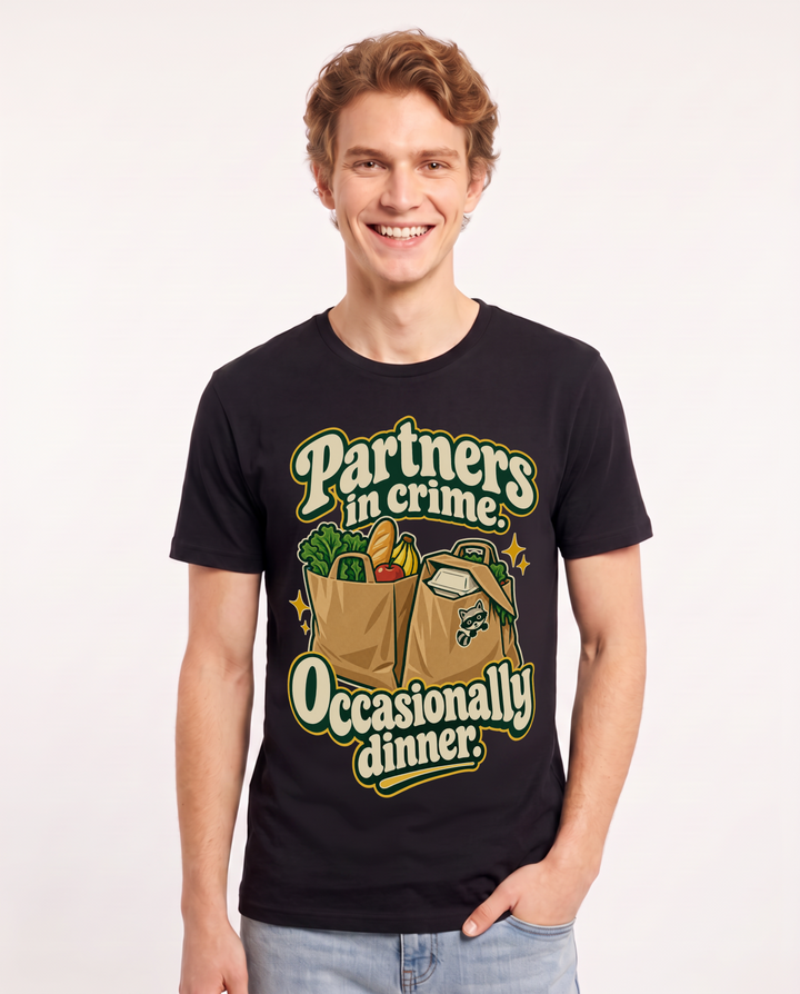 Couples Black T-Shirt for Men – Everyday Expression Graphic Tee product image 3