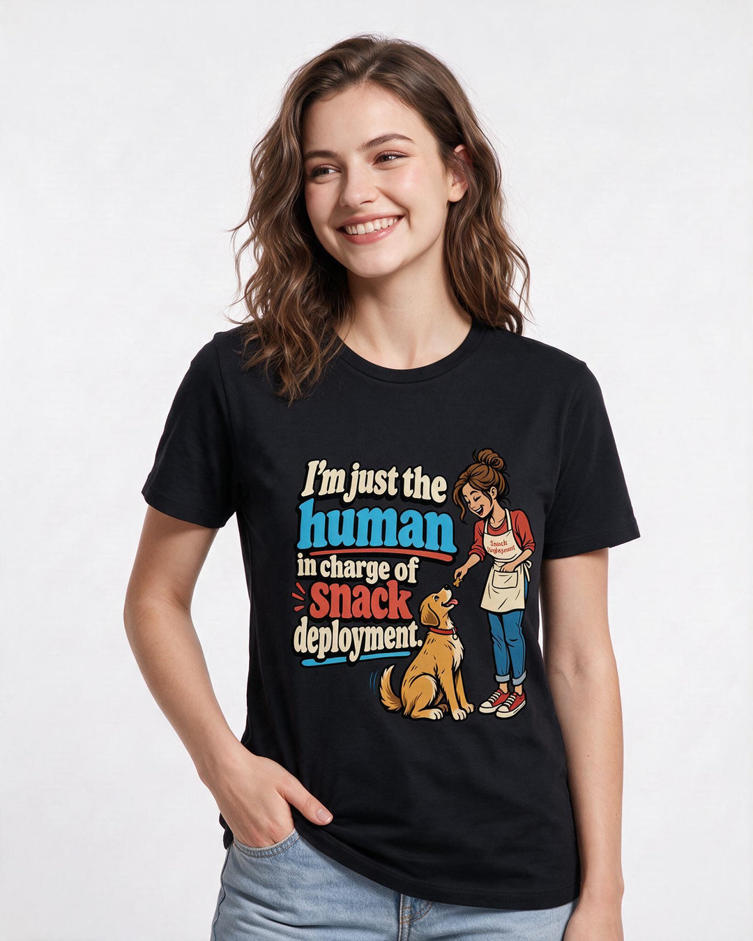 Cat Lover Black T-Shirt for Women – Everyday Expression Graphic Tee product image 1