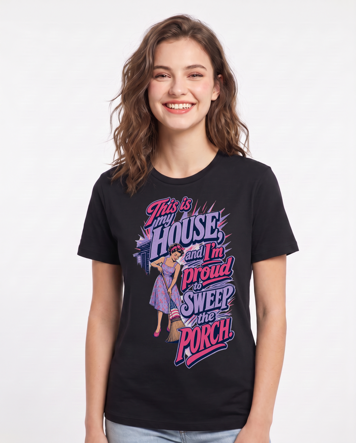 Patriotic Black T-Shirt for Women – Everyday Expression Graphic Tee product image 1