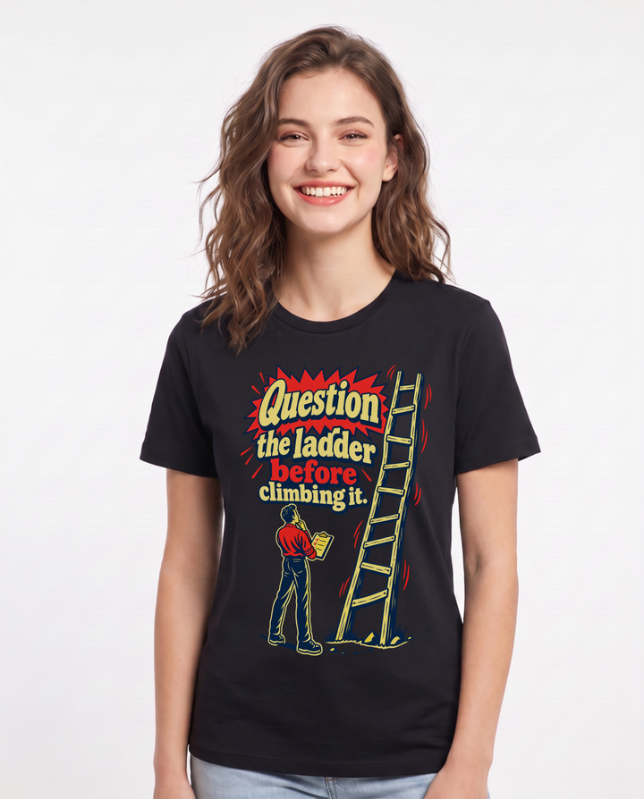 Political Statement Black T-Shirt for Women – Everyday Expression Graphic Tee product image 3
