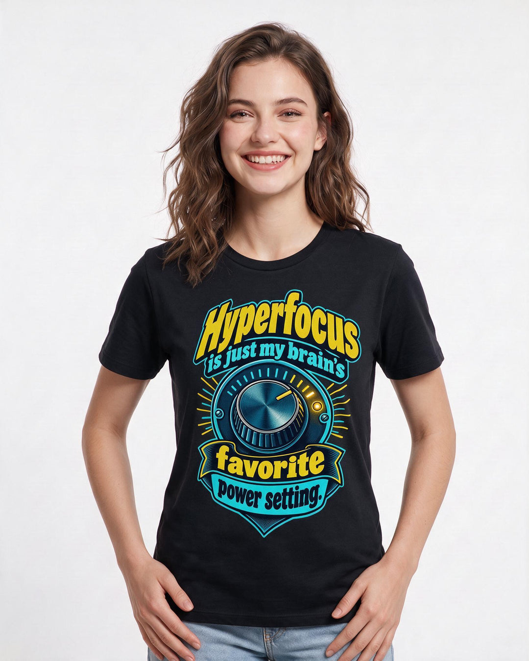 Neurodiversity Black T-Shirt for Women – Everyday Expression Graphic Tee product image 1