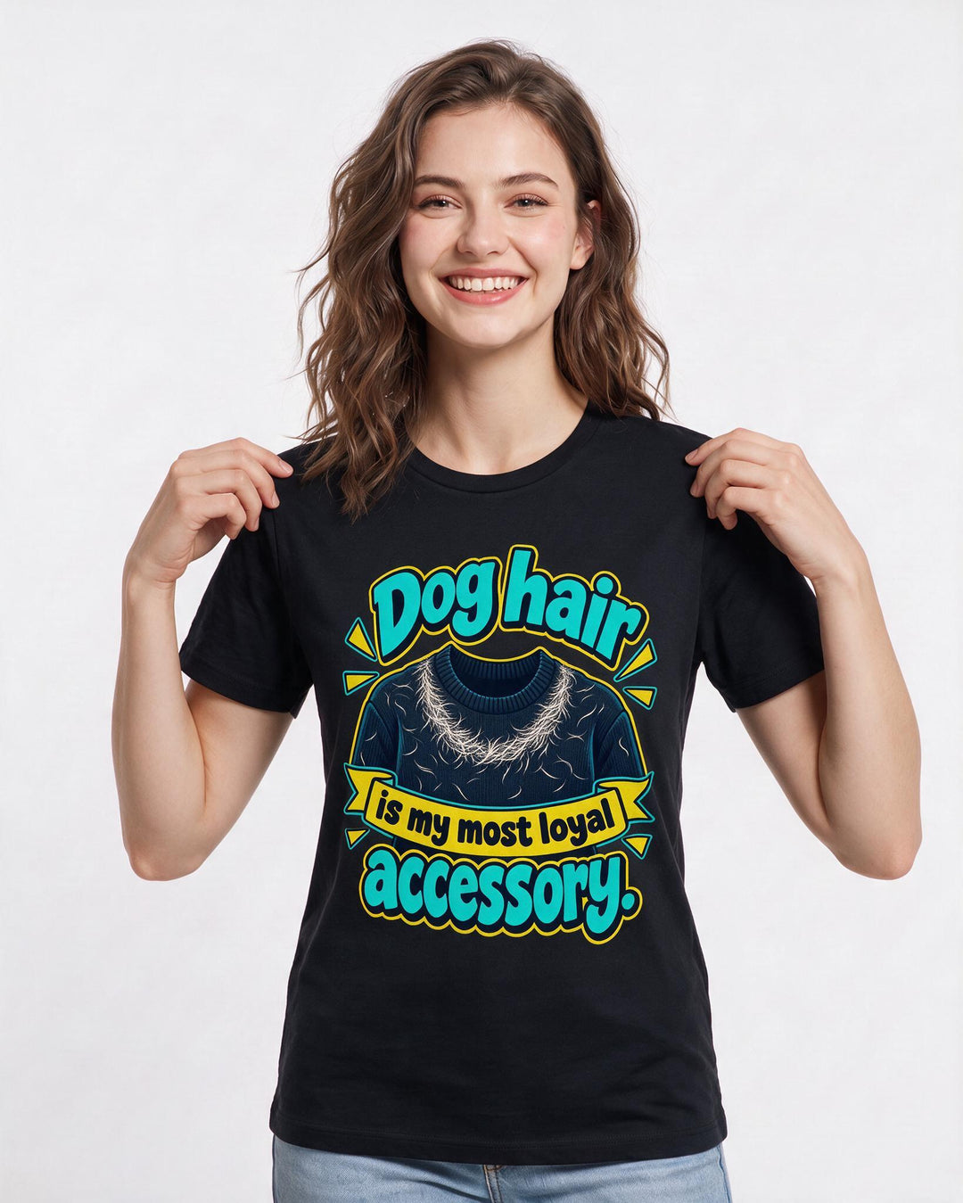 Cat Lover Black T-Shirt for Women – Everyday Expression Graphic Tee product image 1
