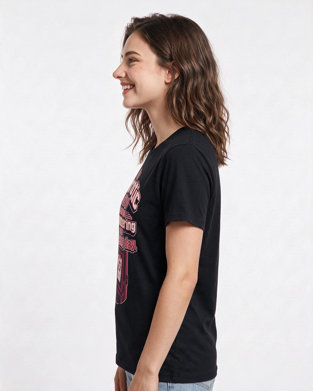 Patriotic Women's Black T-Shirt – My patriotic duty includes remembering your recycling day. product image 2