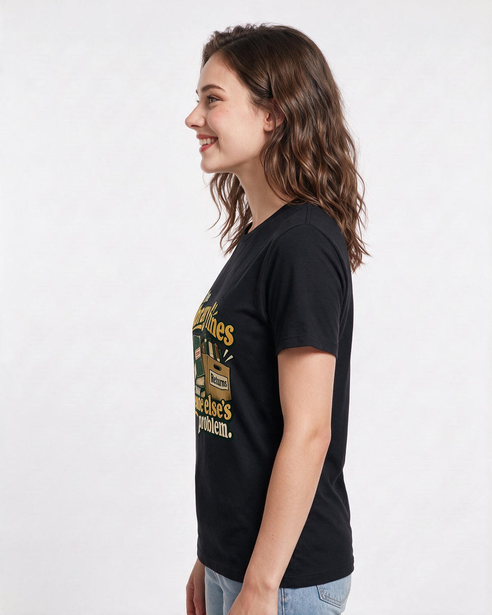 Graduation Black T-Shirt for Women – Everyday Expression Graphic Tee product image 2