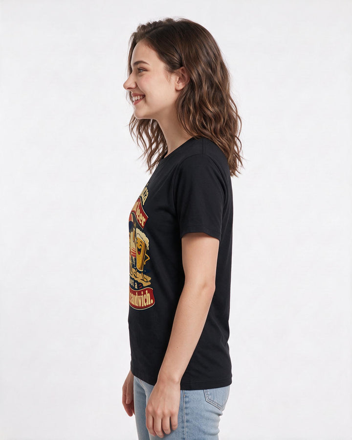 Beer Black T-Shirt for Women – Everyday Expression Graphic Tee product image 2