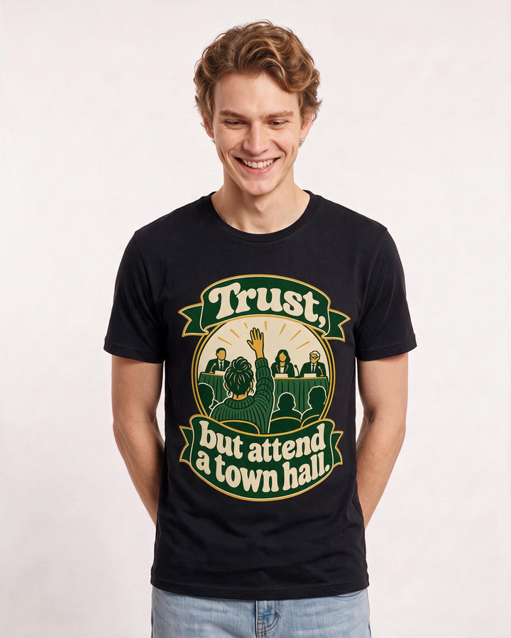 Political Statement Black T-Shirt for Men – Everyday Expression Graphic Tee product image 1