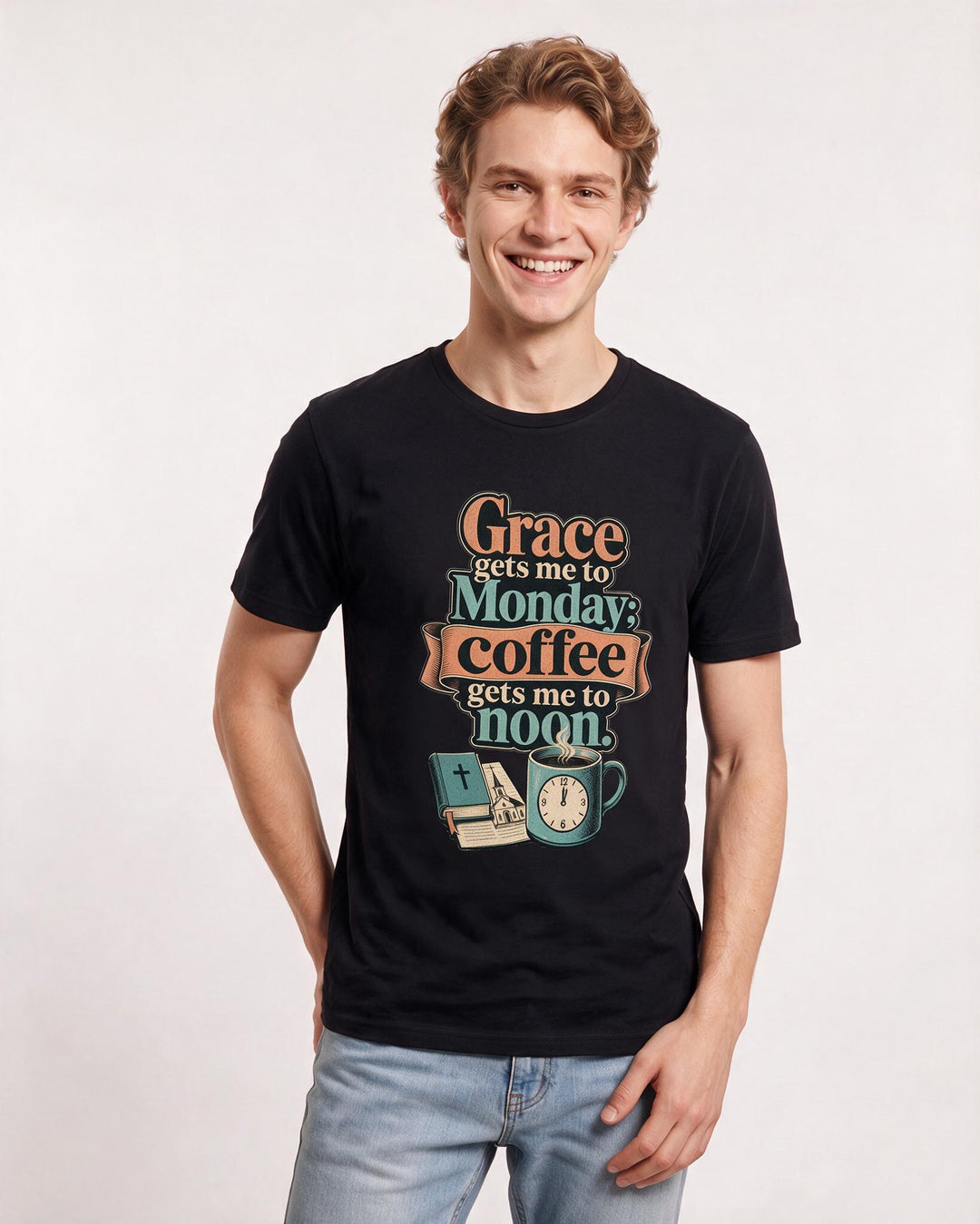 Christian Faith Black T-Shirt for Men – Everyday Expression Graphic Tee product image 3