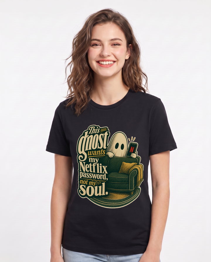 Halloween Black T-Shirt for Women – Halloween Theme Graphic Tee product image 3