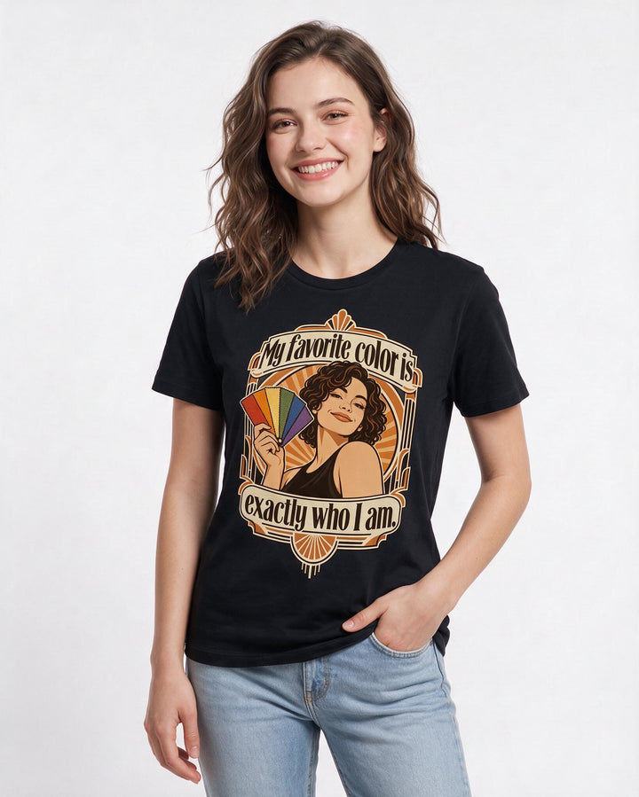 Pride Black T-Shirt for Women – Everyday Expression Graphic Tee product image 1