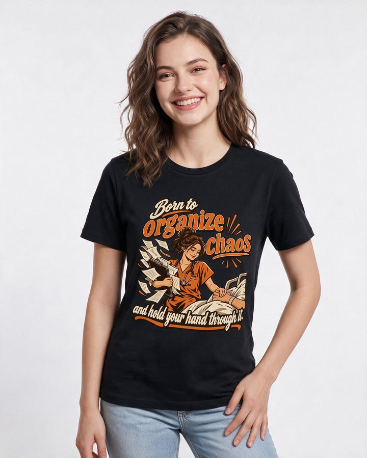 Nurse Black T-Shirt for Women – Nursing Life Graphic Tee product image 1