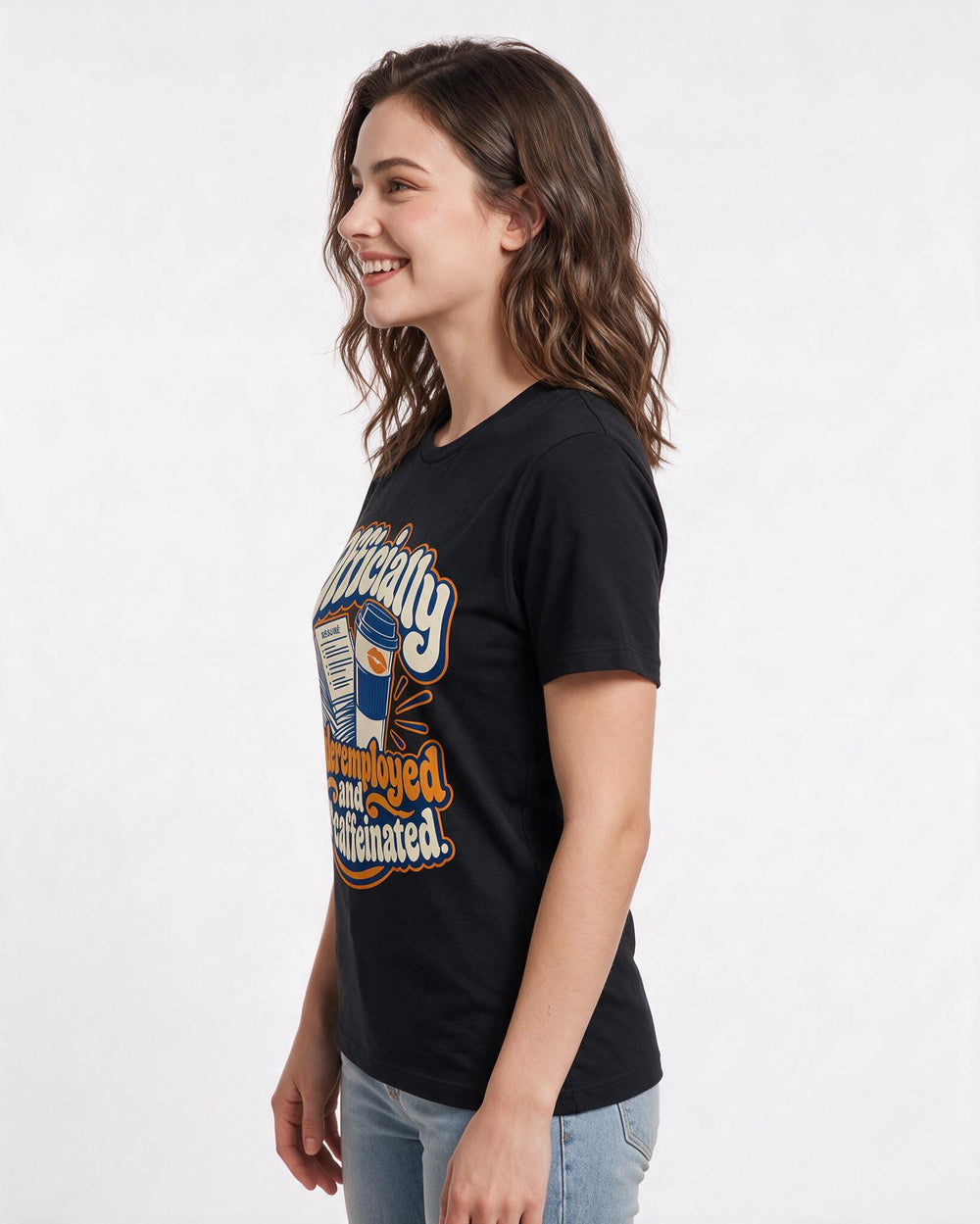 Graduation Black T-Shirt for Women – Everyday Expression Graphic Tee product image 2