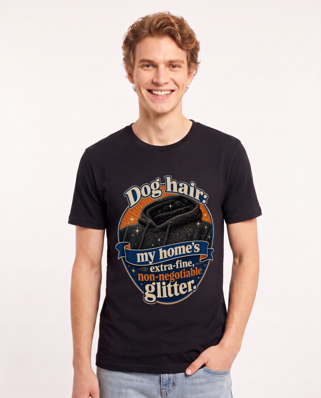 Cat Lover Black T-Shirt for Men – Everyday Expression Graphic Tee product image 1