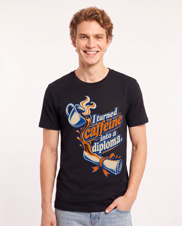 Graduation Black T-Shirt for Men – Everyday Expression Graphic Tee product image 3