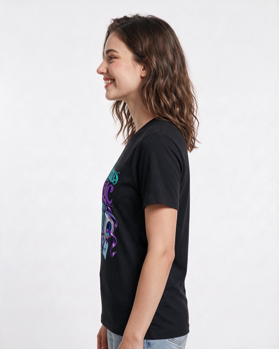 Christmas Black T-Shirt for Women – Holiday Theme Graphic Tee product image 2