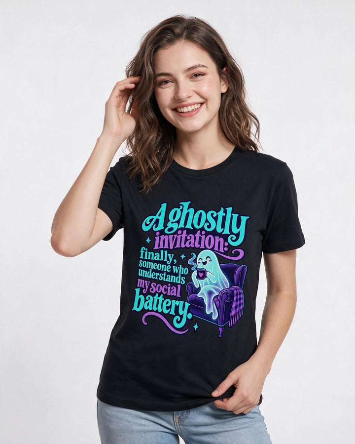 Halloween Black T-Shirt for Women – Halloween Theme Graphic Tee product image 1