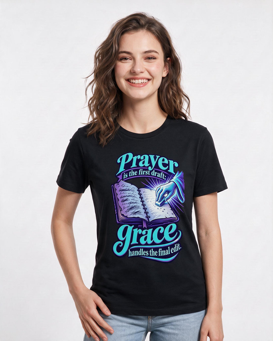 Christian Faith Black T-Shirt for Women – Everyday Expression Graphic Tee product image 1