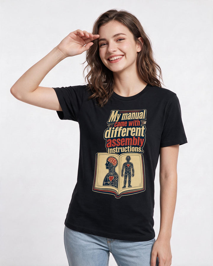 Neurodiversity Black T-Shirt for Women – Everyday Expression Graphic Tee product image 1