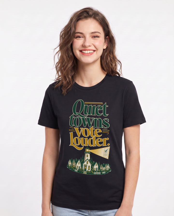 Political Statement Black T-Shirt for Women – Everyday Expression Graphic Tee product image 3