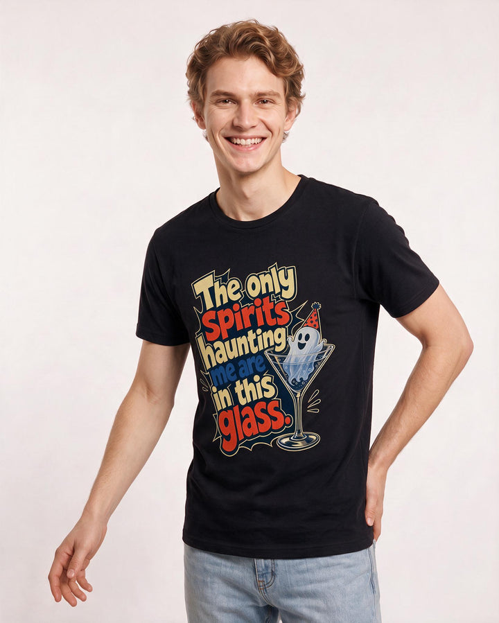 Halloween Black T-Shirt for Men – Halloween Theme Graphic Tee product image 3