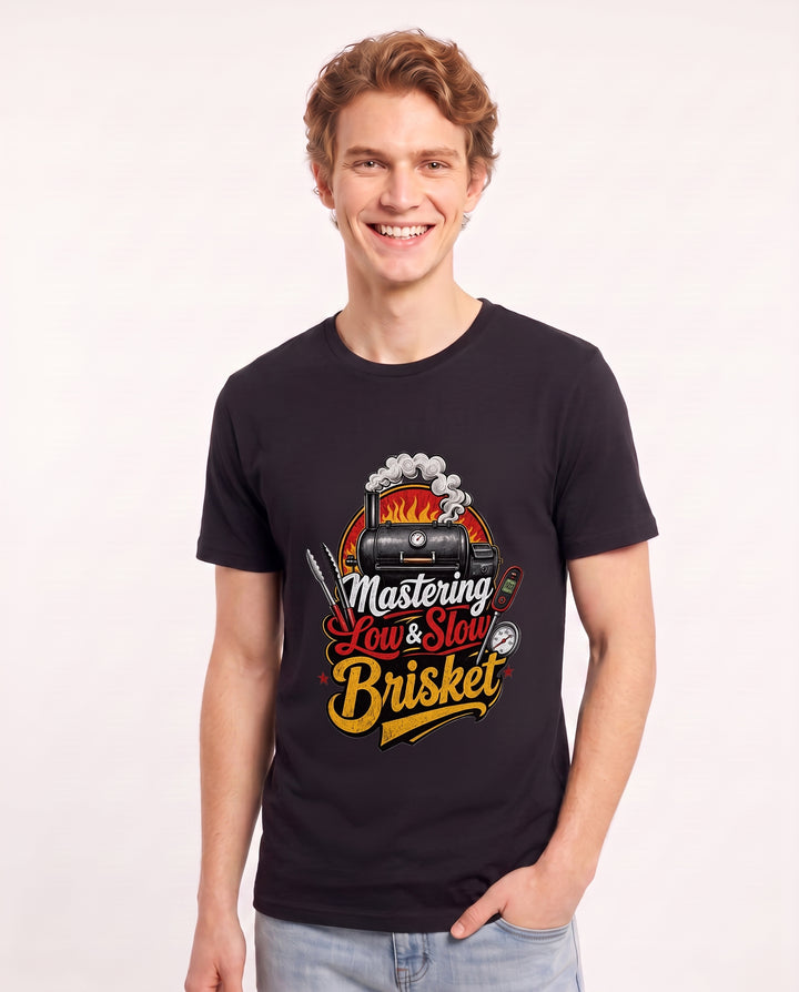 Mastering Low & Slow Brisket Men's Black T-Shirt product image 3
