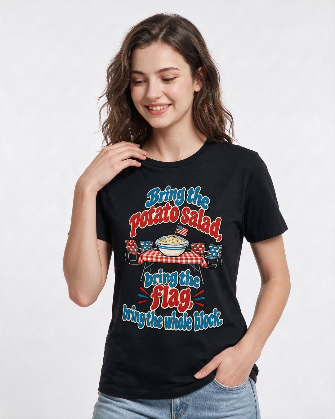 Patriotic Black T-Shirt for Women – Everyday Expression Graphic Tee product image 1