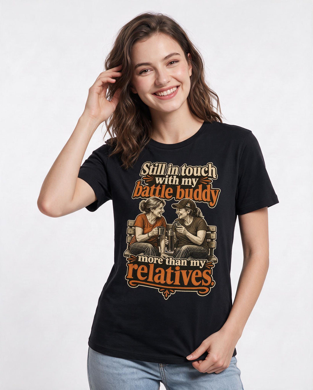 Veteran Black T-Shirt for Women – Everyday Expression Graphic Tee product image 3