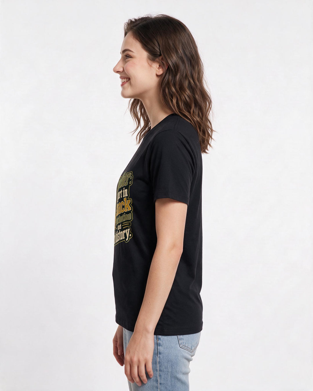 Teacher Black T-Shirt for Women – Everyday Expression Graphic Tee product image 2