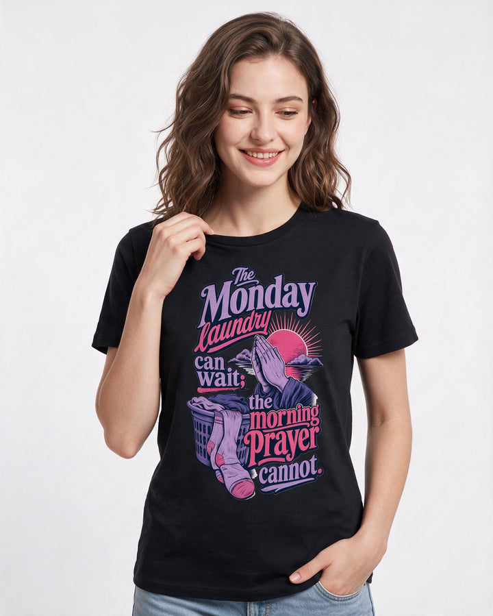 Christian Faith Black T-Shirt for Women – Everyday Expression Graphic Tee product image 3