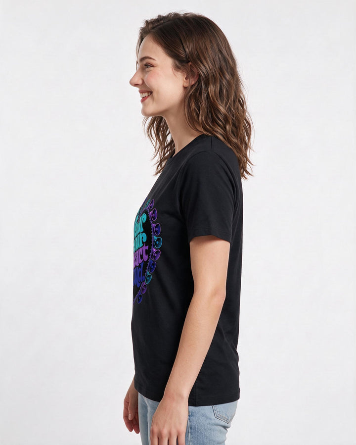 Pride Black T-Shirt for Women – Everyday Expression Graphic Tee product image 2