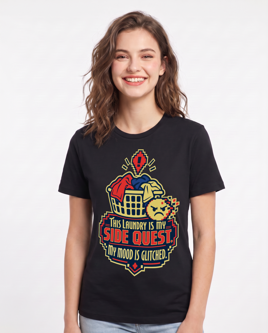 Gaming Black T-Shirt for Women – Game Night Graphic Tee product image 3