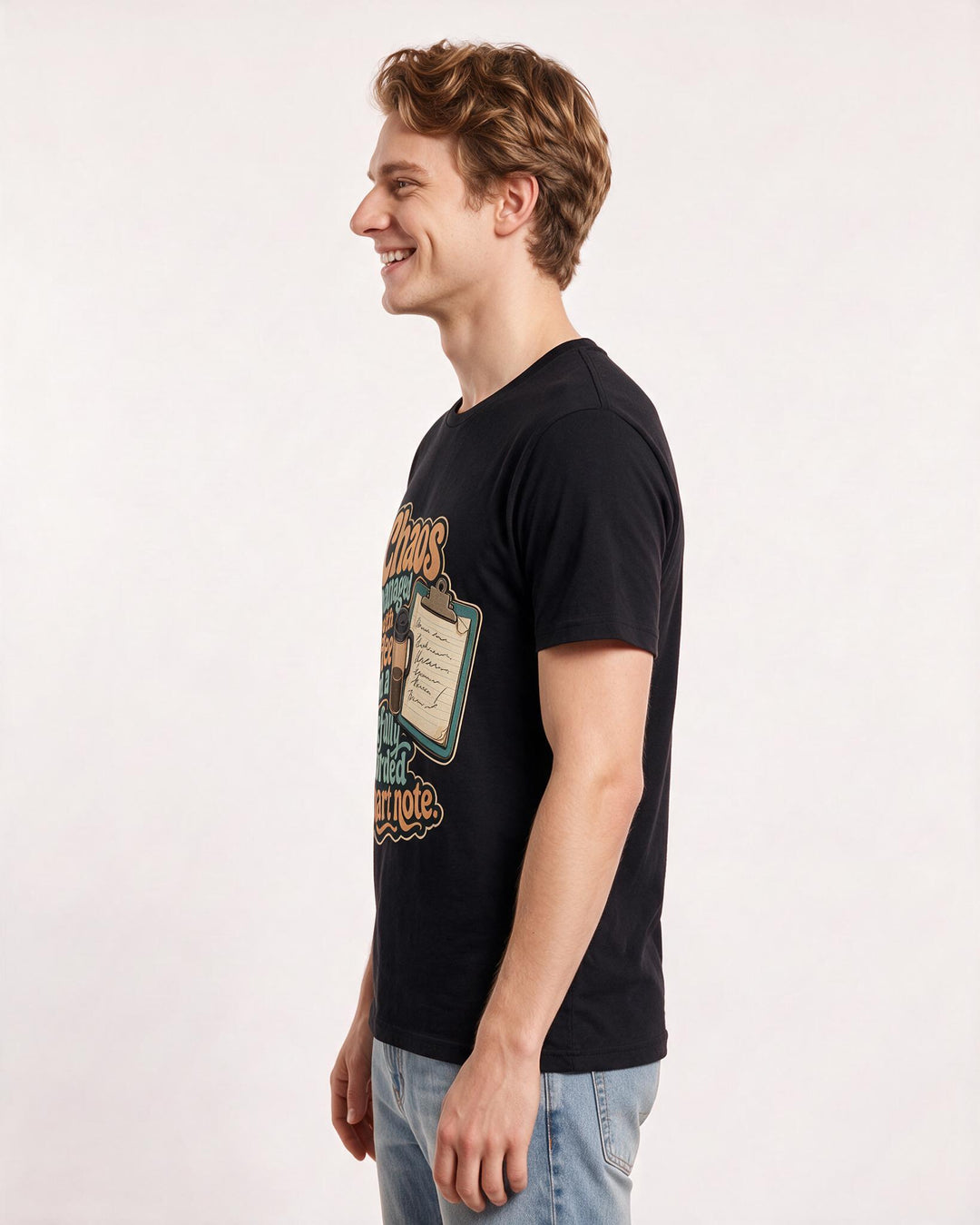 Nurse Black T-Shirt for Men – Nursing Life Graphic Tee product image 2