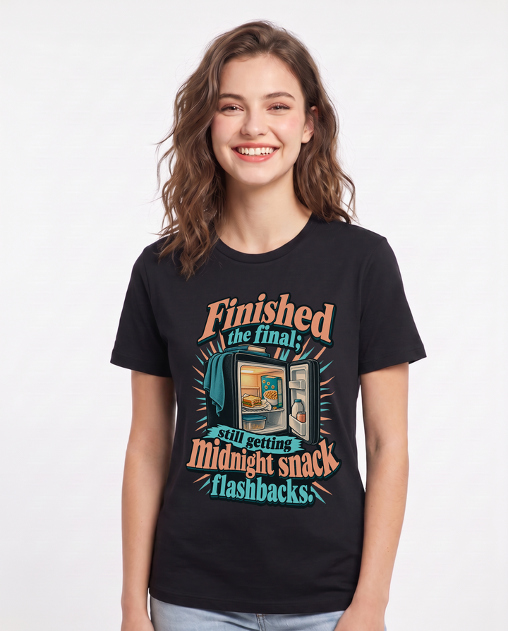 Graduation Black T-Shirt for Women – Everyday Expression Graphic Tee product image 3