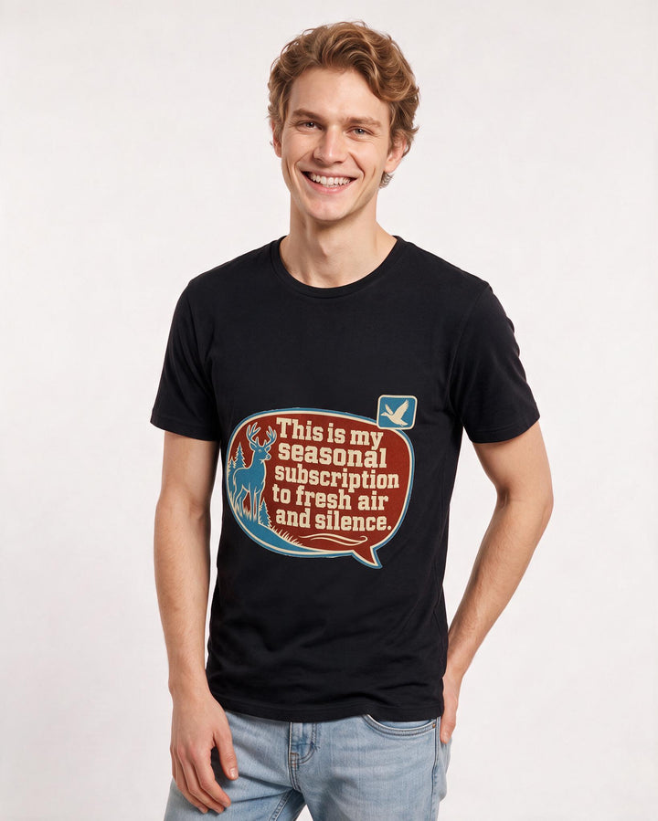 Hunting Men's Black T-Shirt - This is my seasonal subscription to product image 3