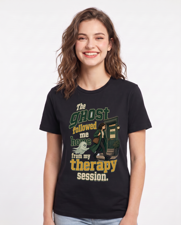 Halloween Black T-Shirt for Women – Halloween Theme Graphic Tee product image 3