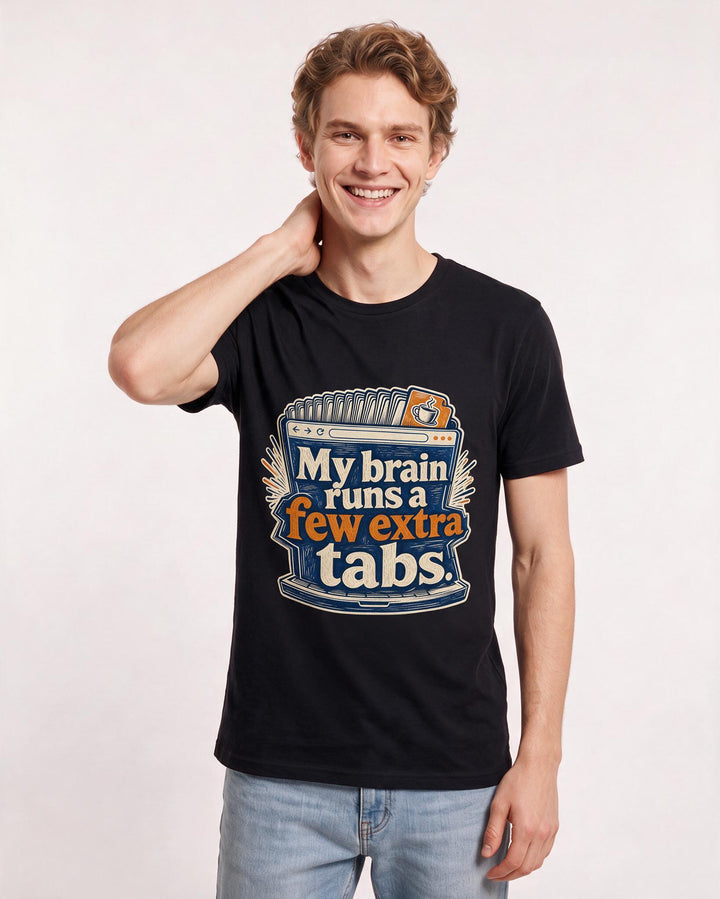 Neurodiversity Black T-Shirt for Men – Everyday Expression Graphic Tee product image 1