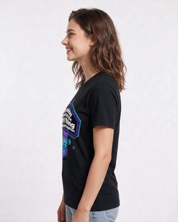 Christmas Women's Black T-Shirt - My holiday socks are the only thing product image 2
