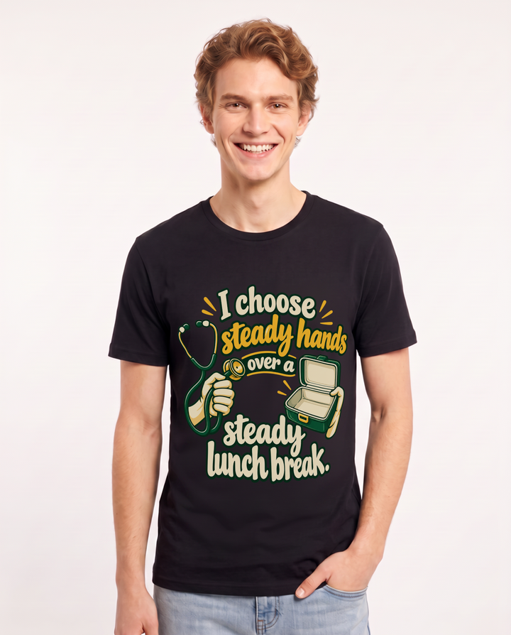 Nurse Black T-Shirt for Men – Nursing Life Graphic Tee product image 3