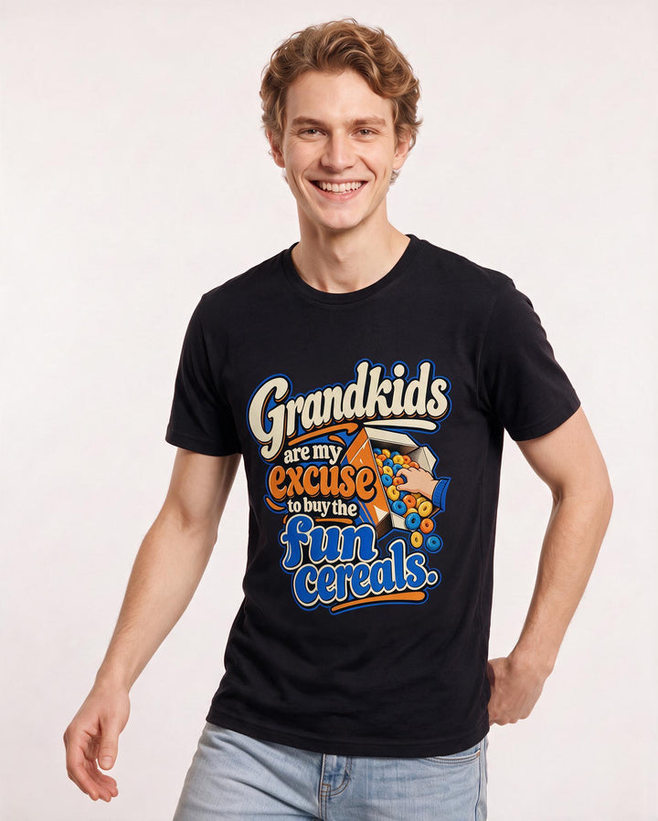 Grandparent Black T-Shirt for Men – Everyday Expression Graphic Tee product image 1