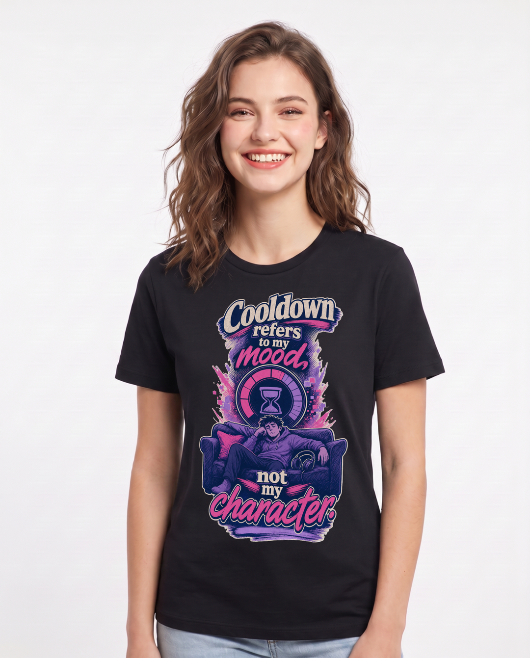 Gaming Black T-Shirt for Women – Game Night Graphic Tee product image 3