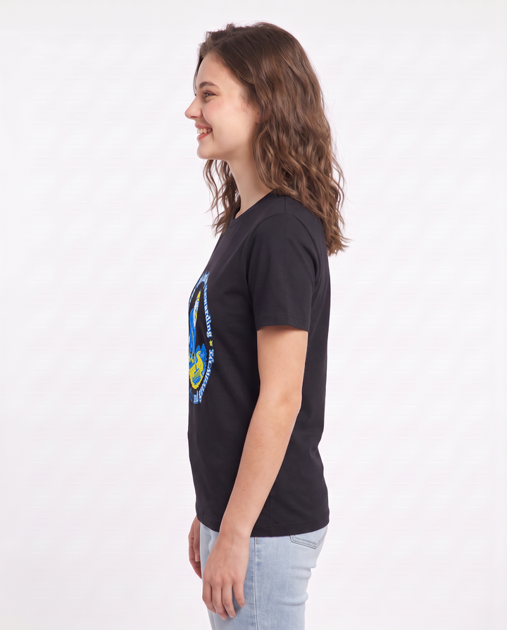 I honor this land by stewarding its public trails and greenways. Women's Black T-Shirt product image 3