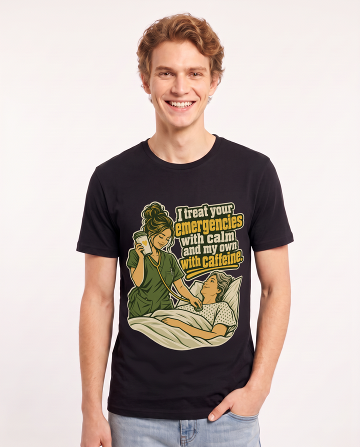 Nurse Black T-Shirt for Men – Nursing Life Graphic Tee product image 3