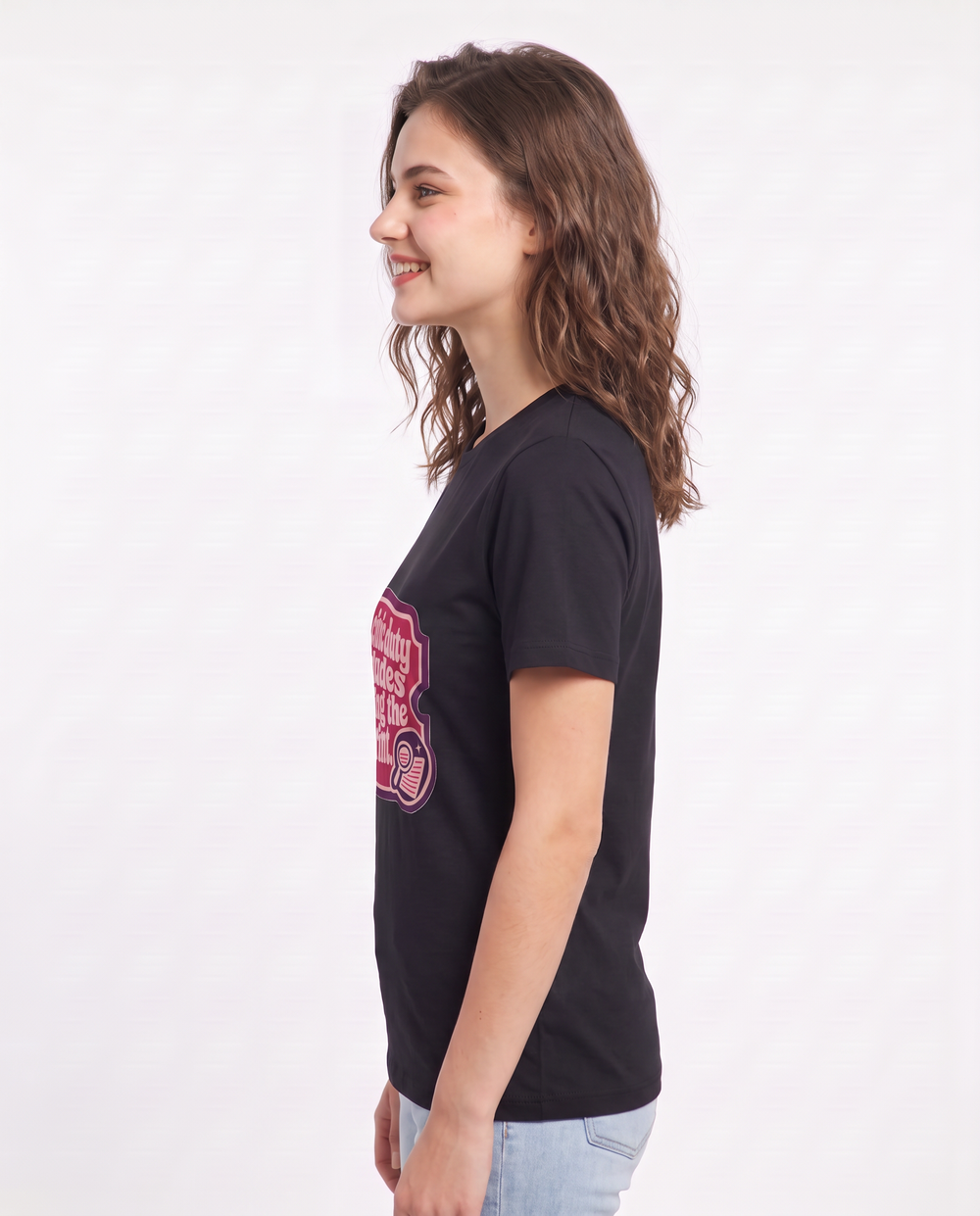 Graphic Women's Black T-Shirt - My civic duty includes reading the product image 2