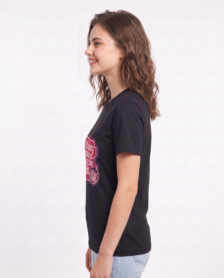Graphic Women's Black T-Shirt - My civic duty includes reading the product image 2