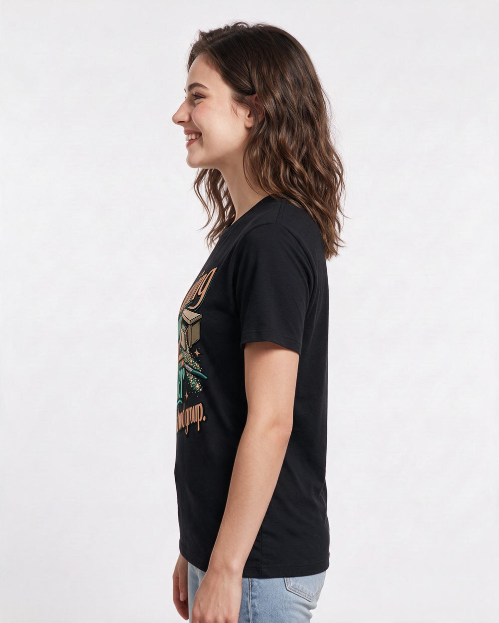 Teacher Black T-Shirt for Women – Everyday Expression Graphic Tee product image 2