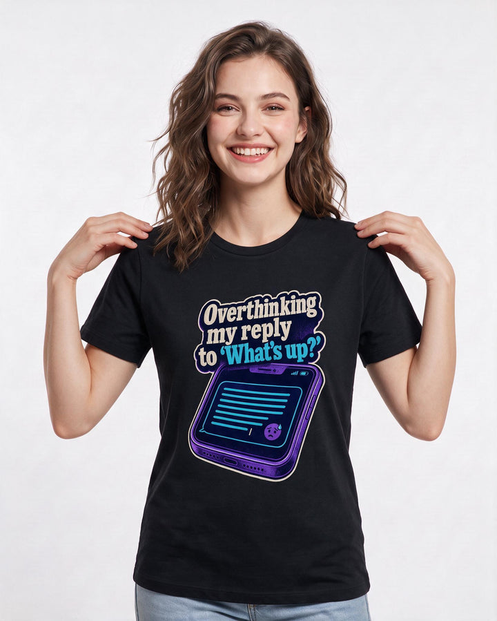 Meme Black T-Shirt for Women – Everyday Expression Graphic Tee product image 1