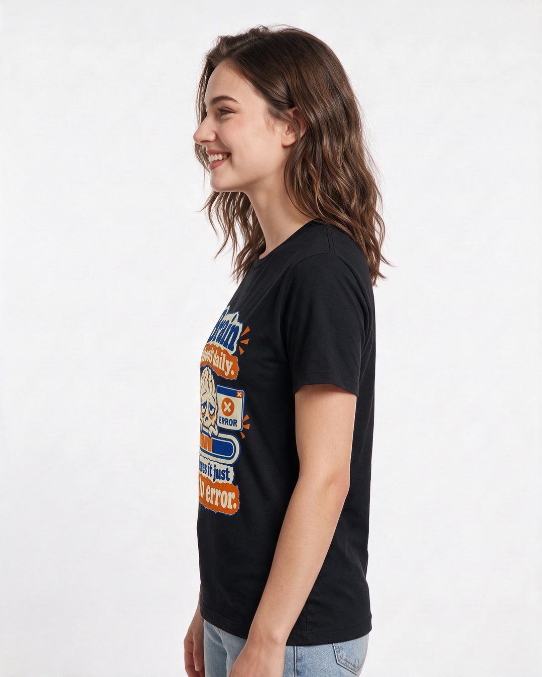 Meme Black T-Shirt for Women – Everyday Expression Graphic Tee product image 2