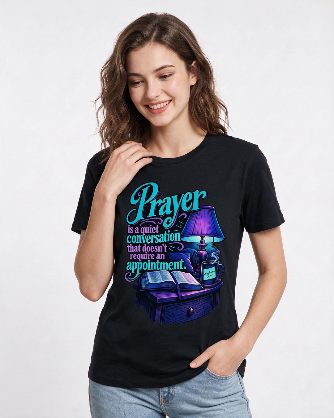 Christian Faith Black T-Shirt for Women – Everyday Expression Graphic Tee product image 1
