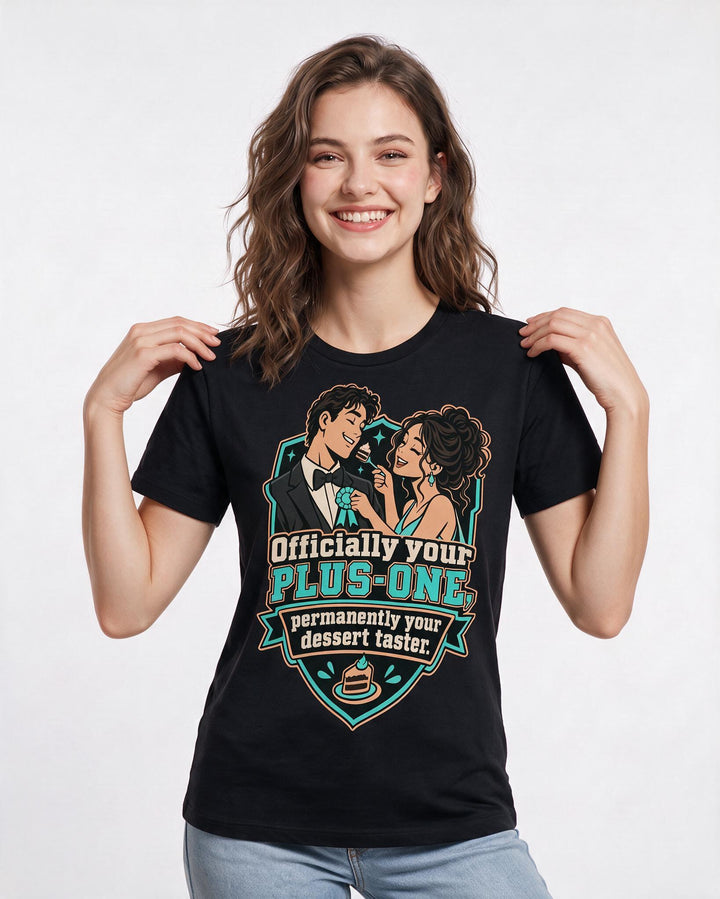 Couples Black T-Shirt for Women – Everyday Expression Graphic Tee product image 1